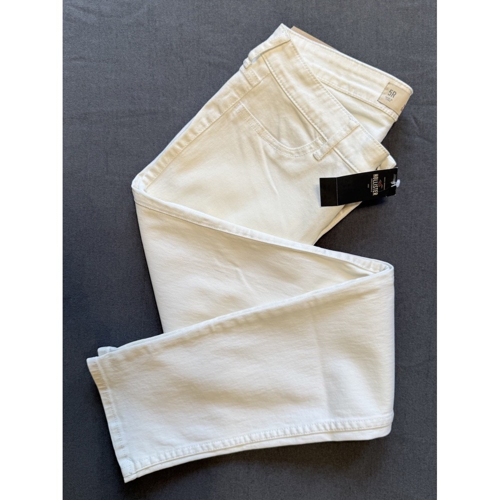 NWT Hollister Women's White Skinny Jeans Stretch Denim Size 27 Low Rise